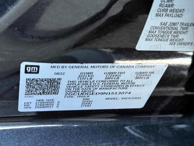 2022 Chevrolet Silverado 1500 Crew Cab Short Box 4-Wheel Drive LTZ